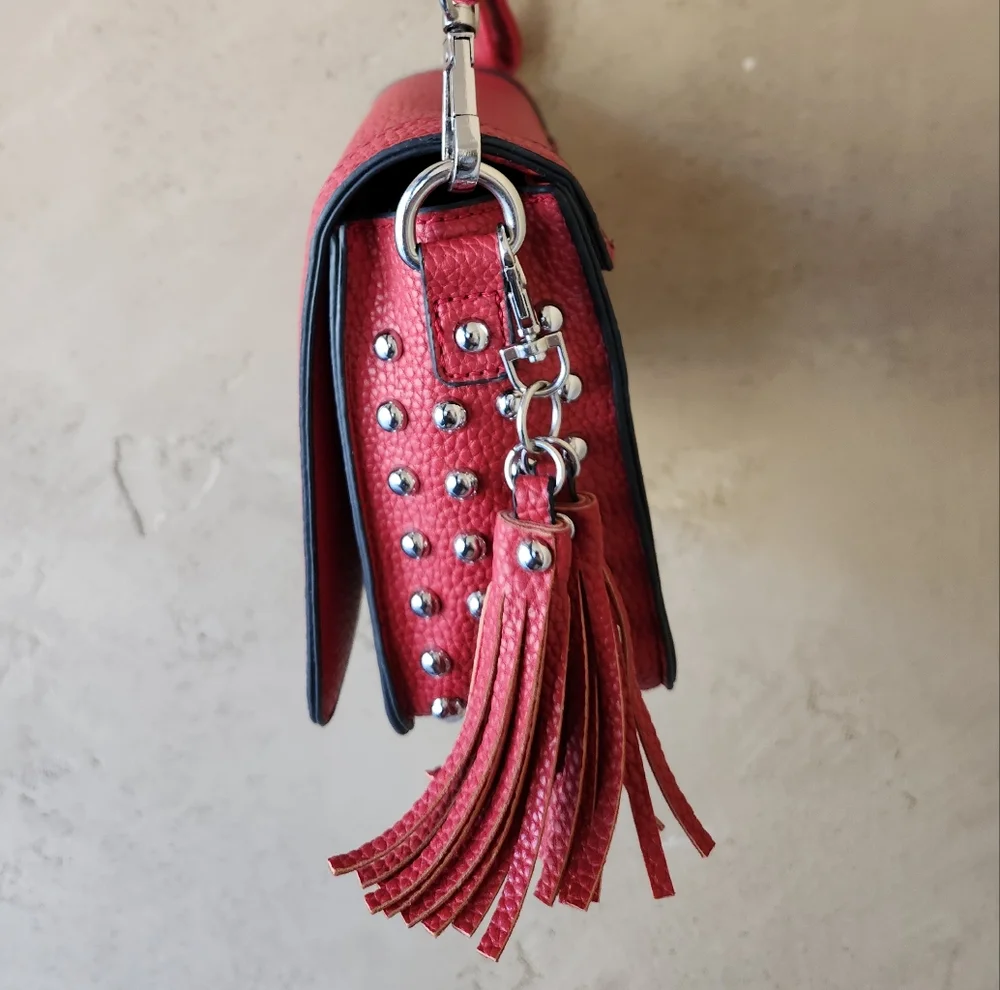 Marc New York Red Studded Crossbody Bag - Picture 5 of 17
